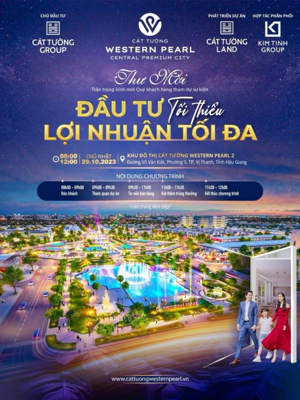 Mẫu thiệp mời sự kiện “Đầu tư tối thiểu lợi nhuận tối đa” của Cát Tường Group do Sự kiện Hưng Thịnh thiết kế và in ấn