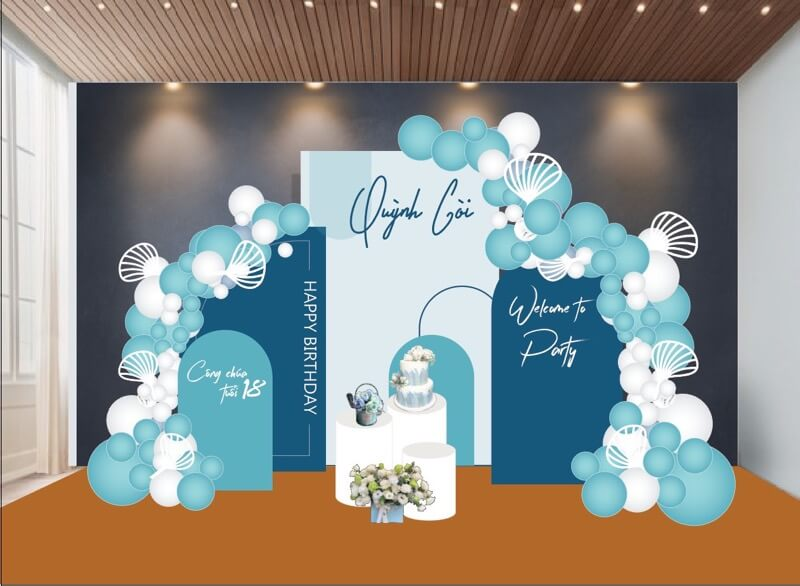Thiết kế backdrop sự kiện sinh nhật tại Sự kiện Hưng Thịnh