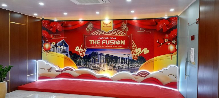Thiết kế và thi công Backdrop sự kiện "The Fusion" tại Sự kiện Hưng Thịnh
