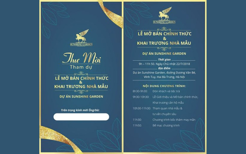 thư mời sinh nhật công ty